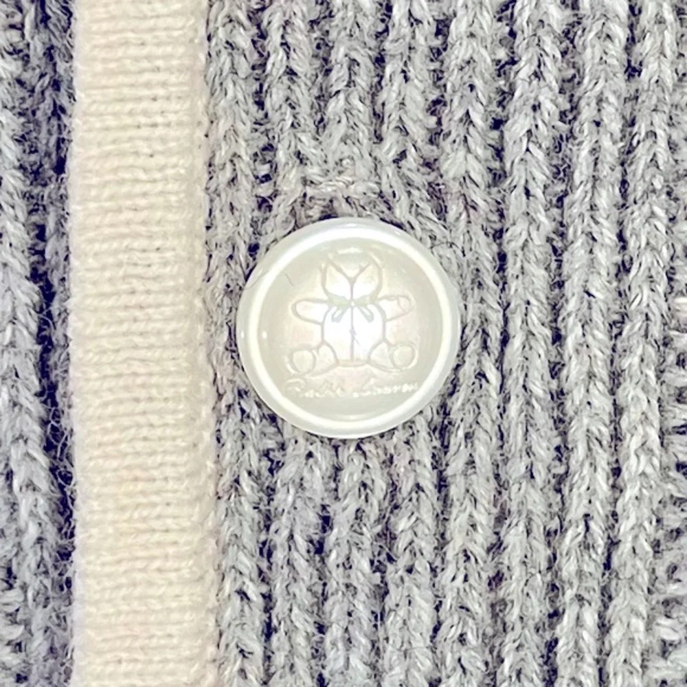 Ralph Lauren Cardigan Sweater Boys 9M Girls Cable Knit Shawl Collar Merino Wool